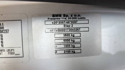 Zdjęcie przedmiotu: RENAULT/BMB MASTER FWD 2.3 dCi E6 3.5t L3H1 Extra S&S+E