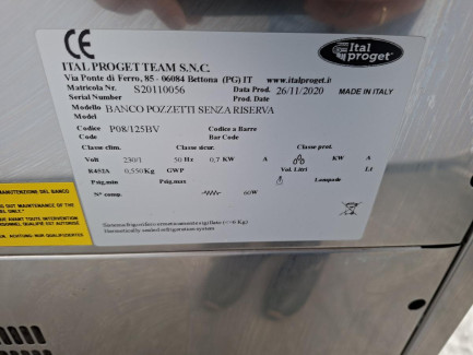Zdjęcie przedmiotu: Вітрина для морозива ITAL-PROGET BANCO POZZETTI SENZA RISERVA P08/125BV
