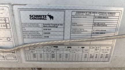 Zdjęcie przedmiotu: SCHMITZ SCBS3T 35.0t Високобортовий Oświadczenie o utracie DR