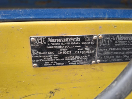 Zdjęcie przedmiotu: NOVATECH ZHCN-400 CNC hydraulic butt welding machine