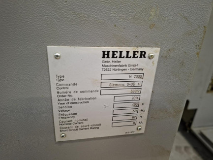 Zdjęcie przedmiotu: Poziome centrum obr&oacute;bcze HELLER H2000