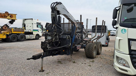 HYDMAX H160S forest trailer for timber skidding with H7600 crane