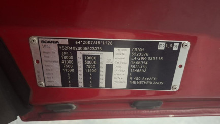 Zdjęcie przedmiotu: SCANIA R450 A 4x2 EB E6