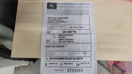 Zdjęcie przedmiotu: Mercedes-benz GLC 220 d mHEV 4-Matic AMG Line Oświadczenie o utracie DR