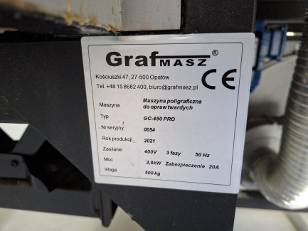 Zdjęcie przedmiotu: GRAFMASZ GC-480 PRO hardcover printing machine