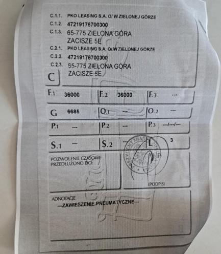 Zdjęcie przedmiotu: KRONE SDP 27 43.0t Skrzyniowa Oświadczenie o utracie DR
