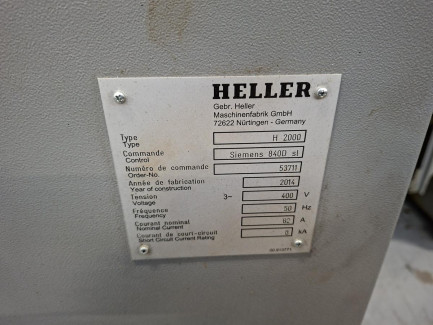 Zdjęcie przedmiotu: Poziome centrum obr&oacute;bcze HELLER H2000