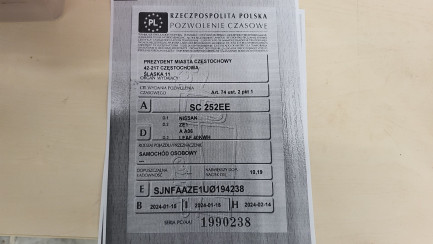 Zdjęcie przedmiotu: Nissan Leaf 40kWh N-Connecta Oświadczenie o utracie DR