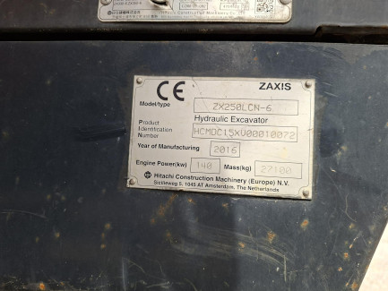 Zdjęcie przedmiotu: Гусеничний екскаватор HITACHI ZX250LCN-6