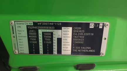 Zdjęcie przedmiotu: SCANIA R500 E6 20.1t LA 4x2 NA Highline