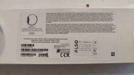Zdjęcie przedmiotu: Zegarek / Smartwatch Apple Watch 7 45mm GPS + Cellular stal nierdzewna w kolorze mocnego grafitu z bransoletą mediolańską w kolorze mocnego grafitu kod prod. MKL33WB/A