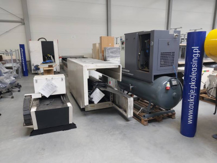 Laser cutting machine for pipes and profiles Cormak LF60120MS + Screw compressor Cormak Theor 7.5-10 Compact with pressure tank Komnino COR-500/L11/0.6 with a capacity of 500l