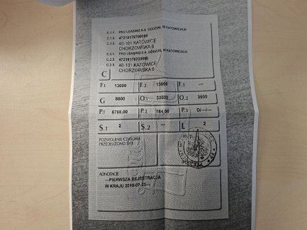 Zdjęcie przedmiotu: CIĄGNIK ROLNICZY CLAAS AXION 810 C Oświadczenie o utracie DR i tablicy rej
