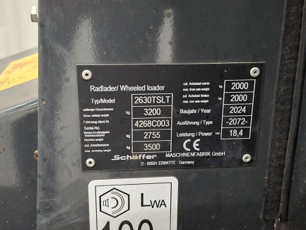 Zdjęcie przedmiotu: Ładowarka teleskopowa kołowa SCHAFFER 2630T SLT
