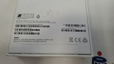 Zdjęcie przedmiotu: Smartfon / Telefon APPLE iPhone 15 Pro Max 5G 256GB 6.7" 120Hz Tytan Biały kod prod. MU783PX/A