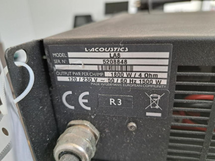 Zdjęcie przedmiotu: A set of sound equipment from L-ACOUSTICS