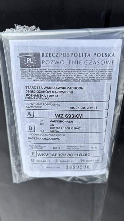 Zdjęcie przedmiotu: KASSBOHRER XS Mega 39.0t