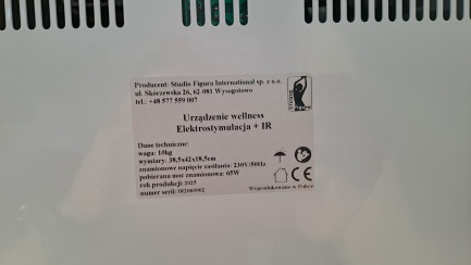 Zdjęcie przedmiotu: Urządzenie wellness Elektrostymulacja Stydio Figura IR