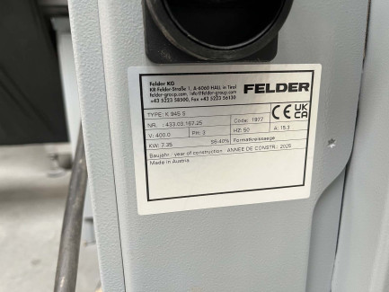 Zdjęcie przedmiotu: Розкатний циркуляр FELDER K 945 S