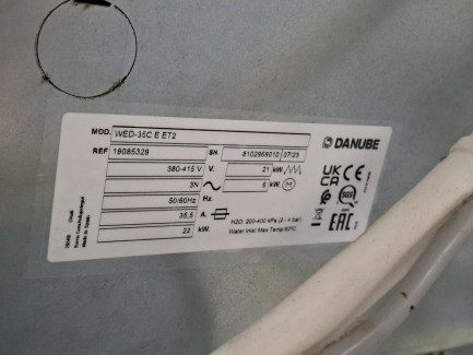 Zdjęcie przedmiotu: DANUBE WED35 washer-extractor