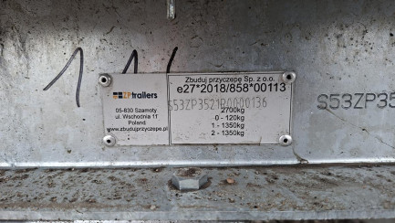 Zdjęcie przedmiotu: PRZYCZEPA GASTRONOMICZNA ZP TRAILERS 352