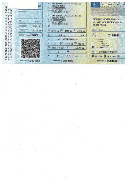 Zdjęcie przedmiotu: Ford Ranger Wildtrak 2.0 TDCi E6.2 3.3t