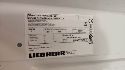 Zdjęcie przedmiotu: Liebherr FKvesf 1805 refrigerated cabinet