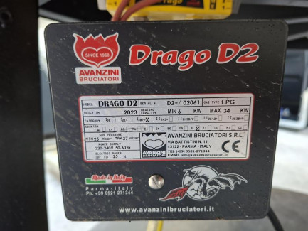 Zdjęcie przedmiotu: Piec do pizzy CALABRIA z palnikiem gazowym DRAGO D2 LPG