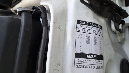 Zdjęcie przedmiotu: DAF XG 480 FT Space Cab E6 18.0t Oświadczenie o utracie DR
