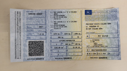 Zdjęcie przedmiotu: Mitsubishi Space Star 1.2 Invite SDA CVT