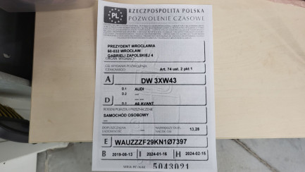 Zdjęcie przedmiotu: Audi A6 Avant 40 TDI mHEV Quattro Sport S tronic Oświadczenie o utracie DR