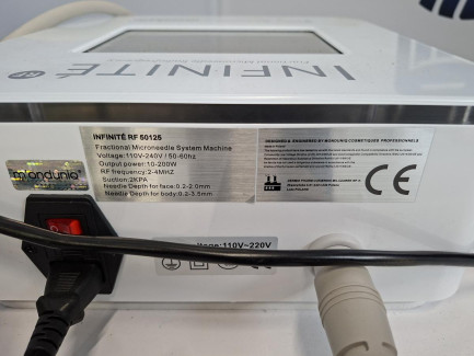 Zdjęcie przedmiotu: INFINITE RF cosmetic device used for acne scar reduction, rejuvenation, stretch mark reduction, lifting, and discoloration removal.