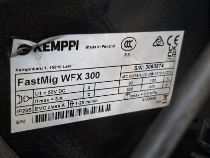 Zdjęcie przedmiotu: Модульна зварювальна система KEMPPI FASTMIG X450 + подавач дроту WFX300 + охолоджувальний блок