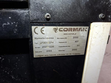 Zdjęcie przedmiotu: Волоконні лазерні різаки CORMAK LF3015EP4