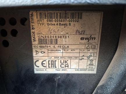 Zdjęcie przedmiotu: Інверторний зварювальний апарат EWM Taurus 405 Basic S