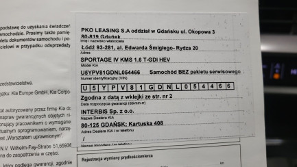Zdjęcie przedmiotu: Kia Sportage 1.6 T-GDI HEV Business Line 4WD aut