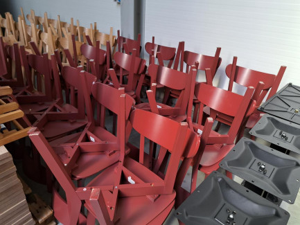 Zdjęcie przedmiotu: Restaurant equipment (chairs, tables, umbrellas, deckchairs)
