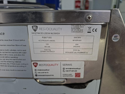 Zdjęcie przedmiotu: Машина для італійського морозива RESTOQUALITY RQBJT126S