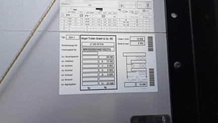 Zdjęcie przedmiotu: KOGEL SN 24 Cargo CO24P90/1110/13.95 35.0t