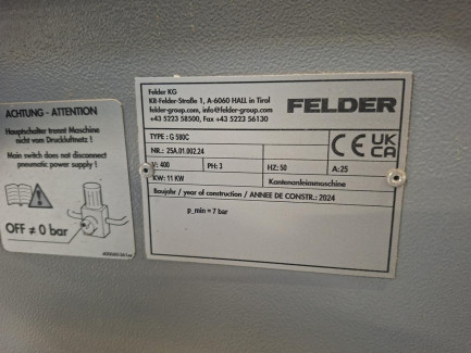 Zdjęcie przedmiotu: Okleiniarka FELDER G580C