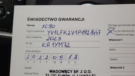 Zdjęcie przedmiotu: Volvo XC90 B5 D AWD Ultimate Dark 7os aut