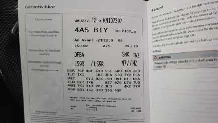 Zdjęcie przedmiotu: Audi A6 Avant 40 TDI mHEV Quattro Sport S tronic Oświadczenie o utracie DR