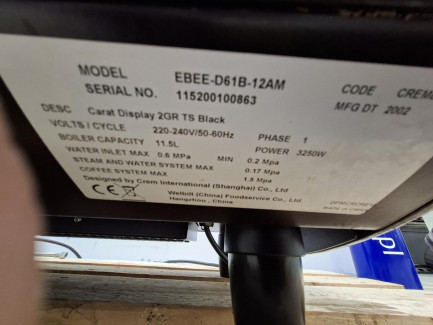 Zdjęcie przedmiotu: 2-group coffee machine CARAT Display 2GR TS (EBEE-D61B-12AM)