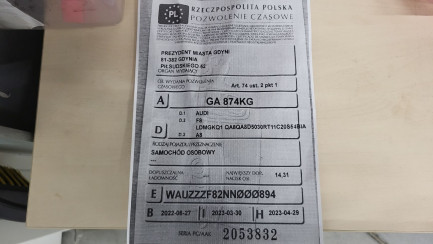 Zdjęcie przedmiotu: Audi A8 50 TDI mHEV Quattro Tiptr. Oświadczenie o utracie DR