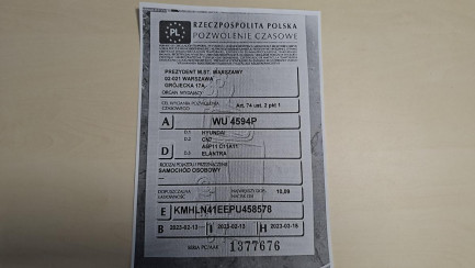 Zdjęcie przedmiotu: Hyundai Elantra 1.6 E6 Smart Aut. Oświadczenie o utracie DR