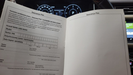 Zdjęcie przedmiotu: RANGE ROVER 3.0TD V6 HSE EU6 Declaration of loss of registration certificate