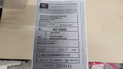 Zdjęcie przedmiotu: RANGE ROVER VELAR 3.0 D300 mHEV Dynamic HSE