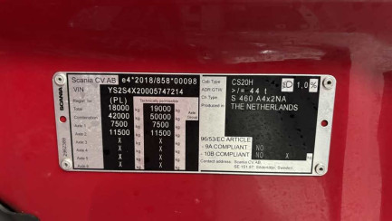 Zdjęcie przedmiotu: SCANIA S460 Super E6 18.0t