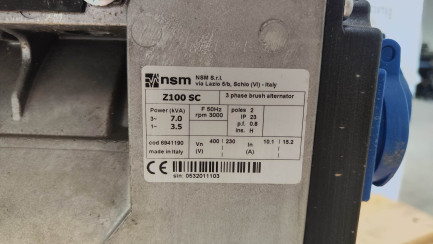 Zdjęcie przedmiotu: WACKER NEUSON GV 5003A generator
