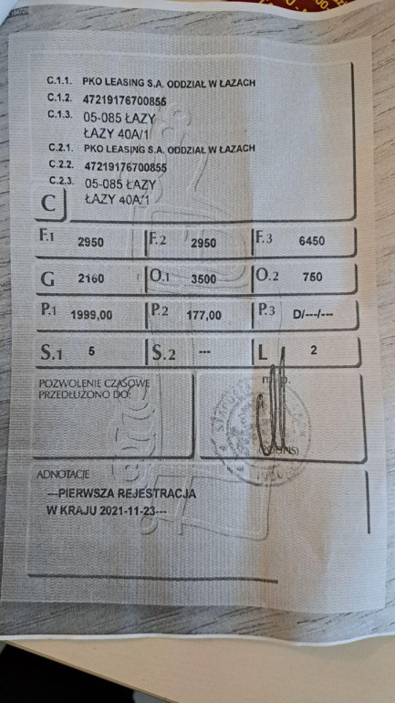 Zdjęcie przedmiotu: RANGE ROVER Sport Oświadczenie o utracie DR